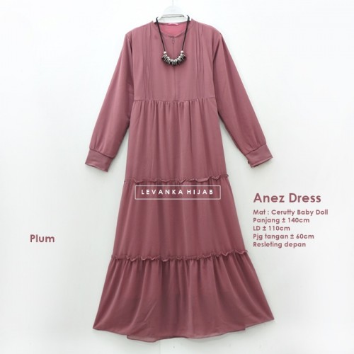 Anez-001 Anez Dress - Gamis Polos Ceruti Babydoll